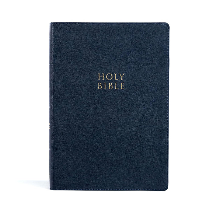 CSB Super Giant Print Reference Bible Navy Leather Touch