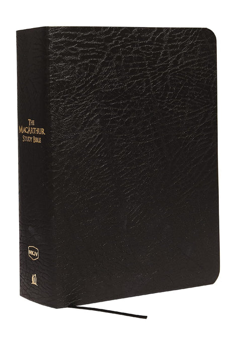 NKJV MacArthur Study Bible Large Print Black Bonded Leather