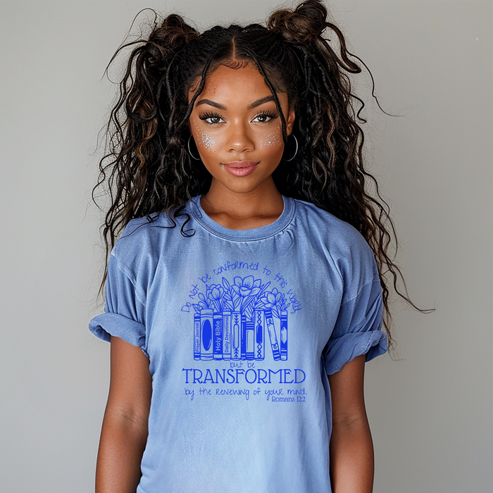 Renew Your Mind Book Lovers Christian T-Shirt - Morning Star Christian Bookstores