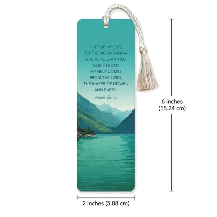 Tassel Bookmark I Lift My Eyes to the Mountains