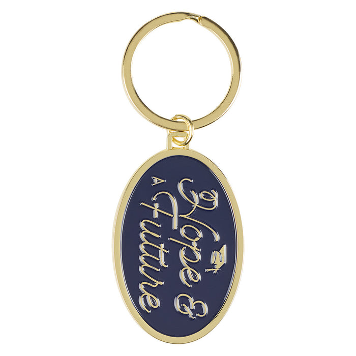 Hope and a Future Blue Oval Keyring Jeremiah 29:11