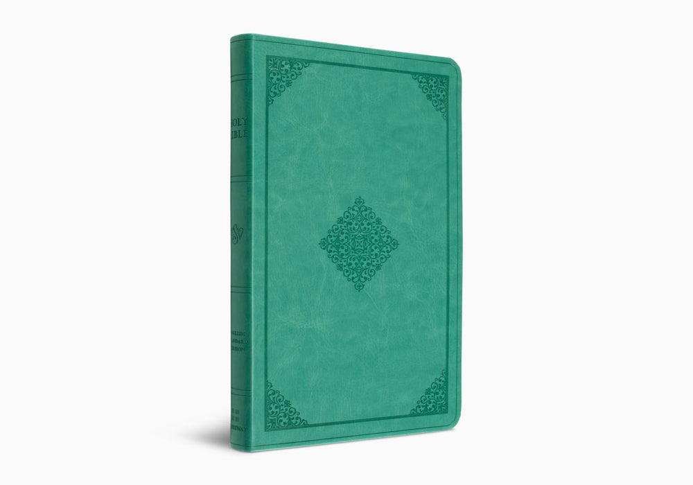 ESV Value Thinline Bible TruTone Teal Ornament Design