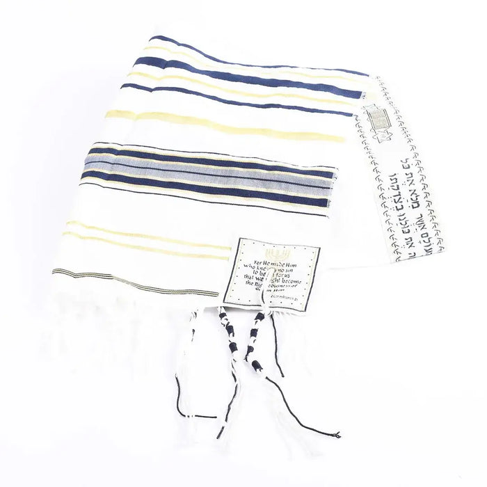 Prayer Shawl Hebrew Messianic w/Tallit Navy 72"X 22"