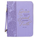 Saved by Grace Hydrangea Lilac LeatherLike Bible Cover LG - Morning Star Christian Bookstores