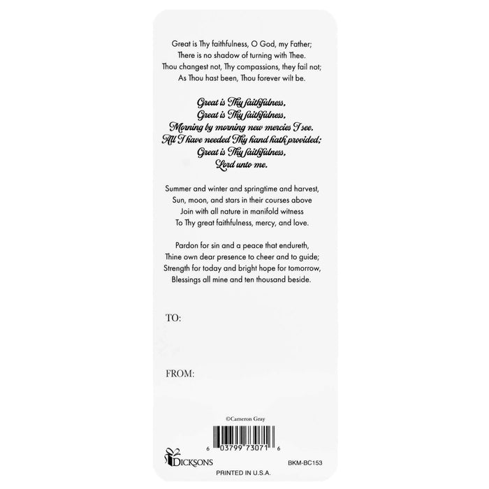 Great is Thy Faithfulness Bookmark