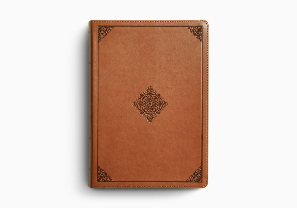 ESV Study Bible, TruTone®, English Saddle, Ornament Design