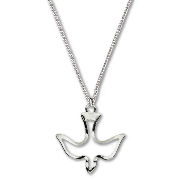 Sterling Silver Dove Necklace, ⅞”