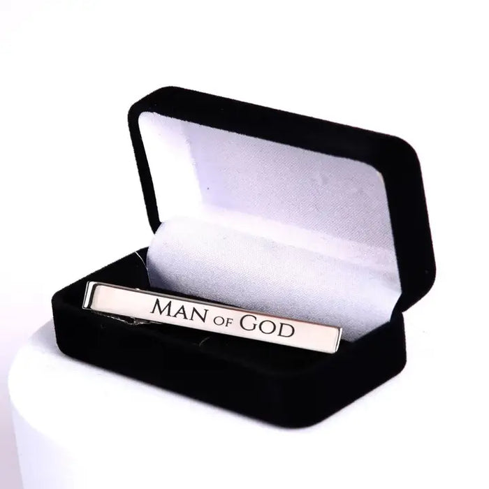 Silver Tie Bar - "Man of God"