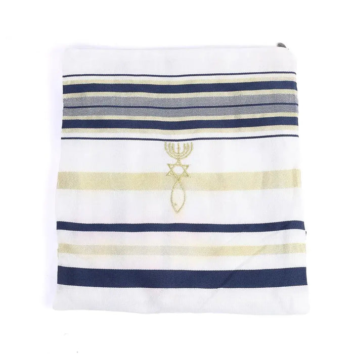 Prayer Shawl Hebrew Messianic w/Tallit Navy 72"X 22"