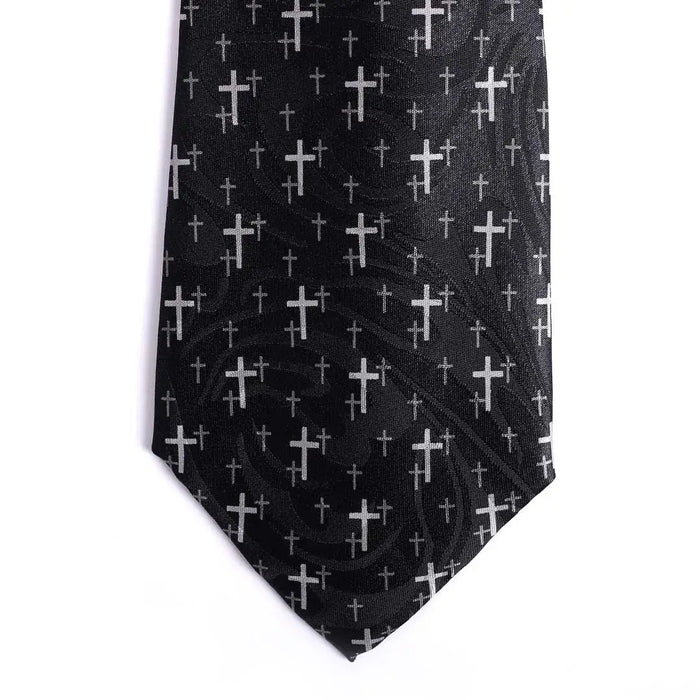 Tie Polyester - Floating Crosses - Morning Star Christian Bookstores