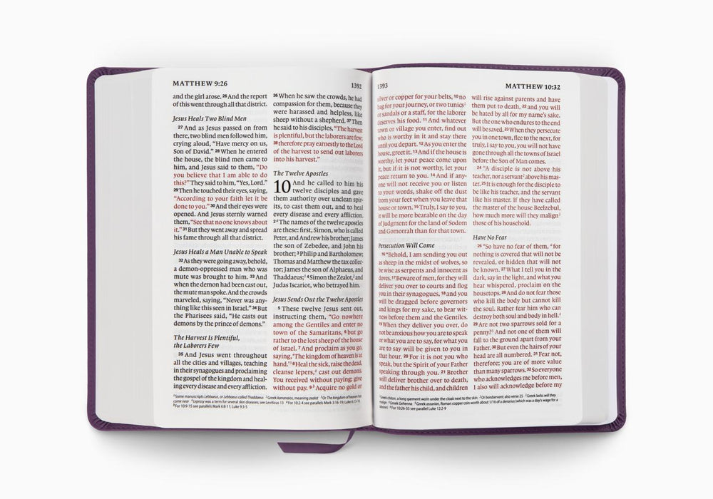 ESV Giant Print, Personal Size Bible, Red Letter, TruTone®, Lavender, Ornament Design