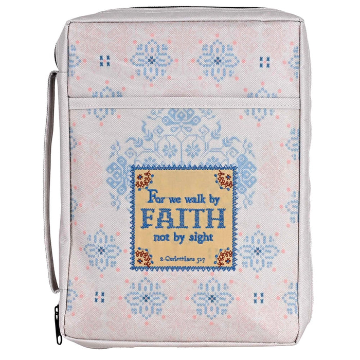 Bible Case For We Walk By Faith Large Print