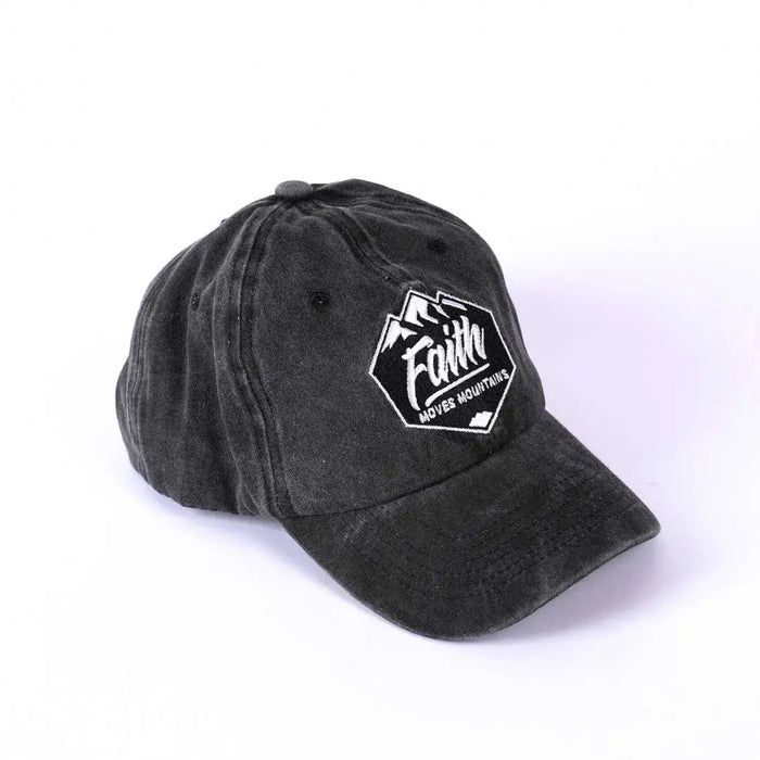 Hat -  Grey - "Faith Moves Mountains"