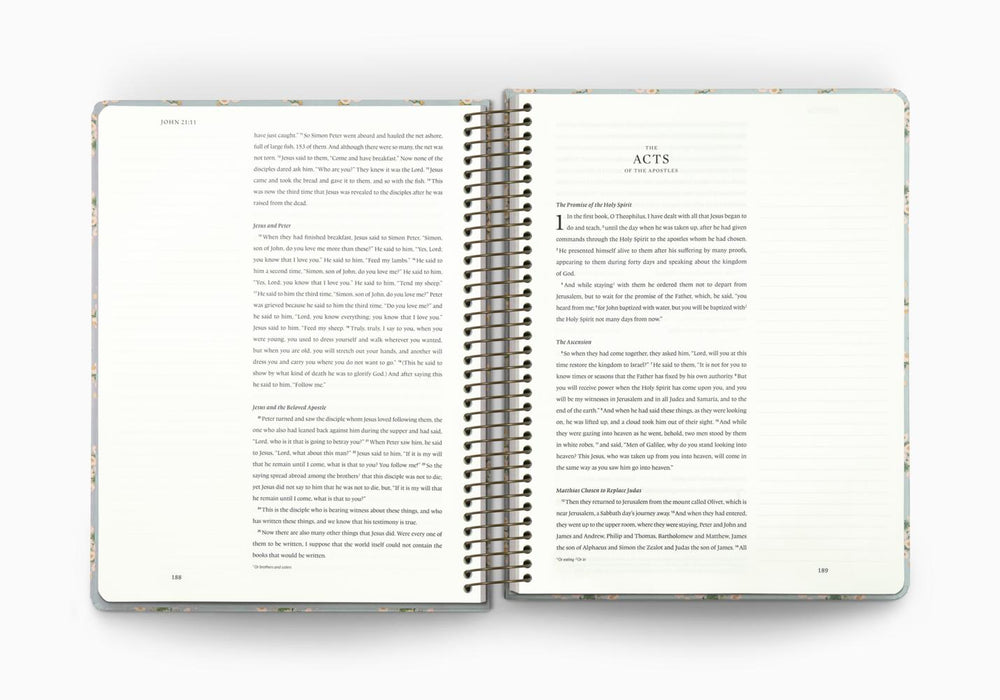 ESV Spiral-Bound Journaling Bible, New Testament, Hardcover, Cover Artwork by Lulie Wallace