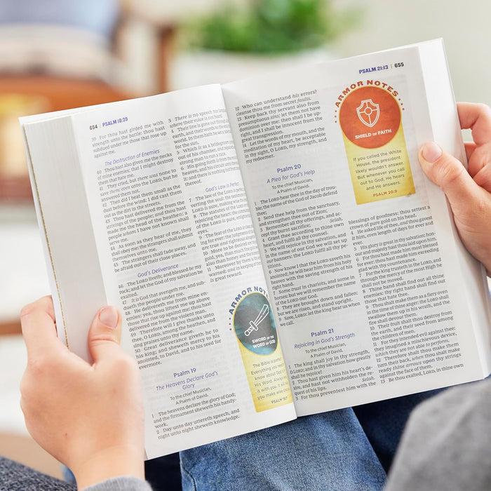 KJV Armor of God Bible, Purple Leather soft