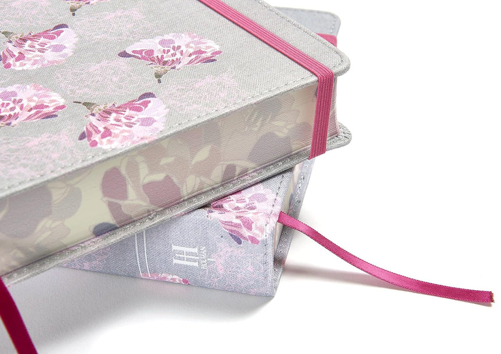 RVR1960 Biblia de Apuntes Gris Y Floreado Tela Impresa - Morning Star Christian Bookstores