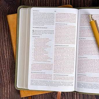 CSB Personal Size Bible, Sage SuedeSoft LeatherTouch