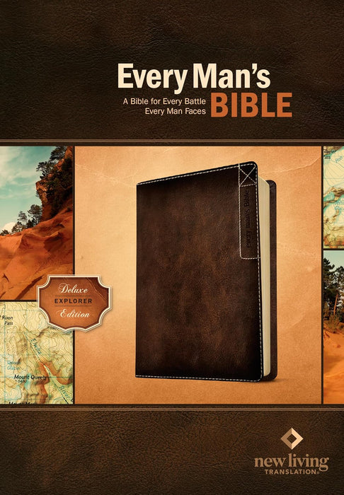NLT Every Man's Bible Leather Like Brown Explorer Edition