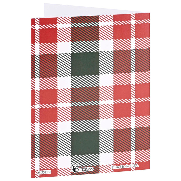 Christmas Money Card Wreath Plaid Set