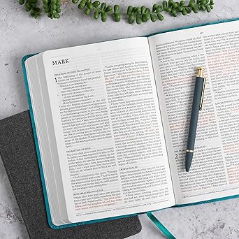 NASB Large Print Thinline Bible, Value Edition, Teal LeatherTouch