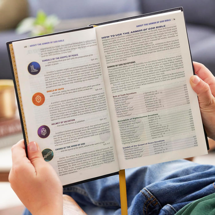 KJV Armor of God Bible, Purple Leather soft