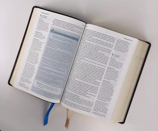 NIV Lucado Encouraging Word Bible Leathersoft Blue IDX - Morning Star Christian Bookstores