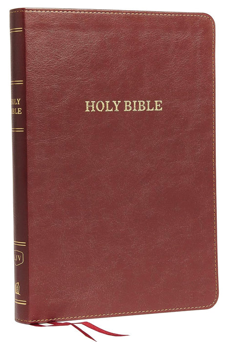 KJV Large Print Thinline Bible (Burgundy Leathersoft) - Morning Star Christian Bookstores