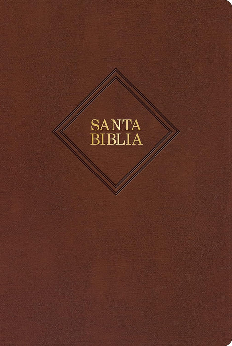 RVR 1960 Biblia letra gigante, café piel fabricada (Edición 2023)