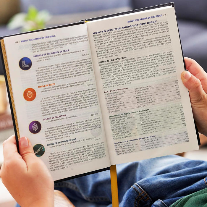 NKJV Armor of God Bible, Purple Leathersoft (Children’s Bible, Red Letter, Comfort Print, Holy Bible)