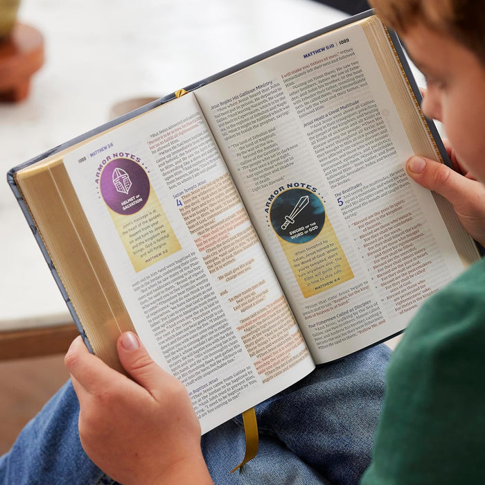 NKJV Armor of God Bible, Purple Leathersoft (Children’s Bible, Red Letter, Comfort Print, Holy Bible)