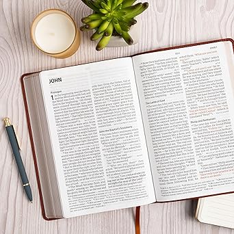 CSB Giant Print Reference Bible, Digital Study Edition, Burnt Sienna LeatherTouch