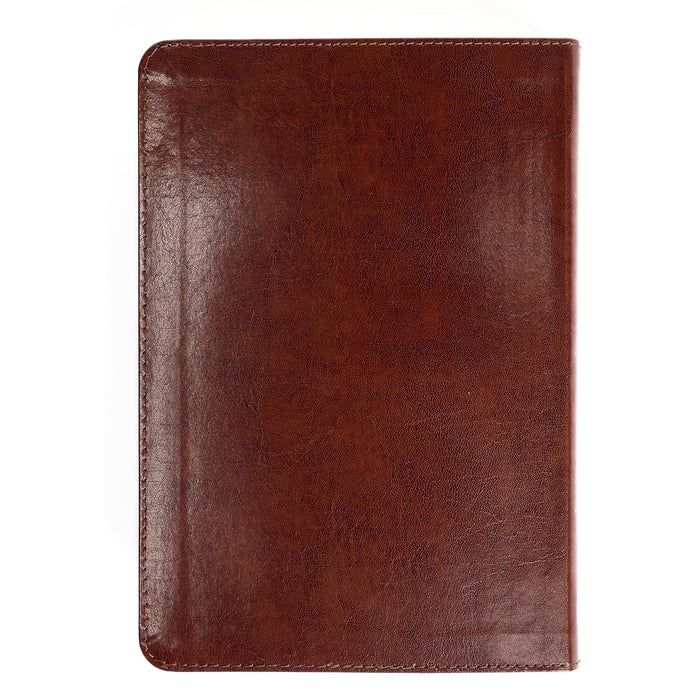 RVR 1960 Biblia letra gigante, café piel fabricada con índice (Edición 2023)