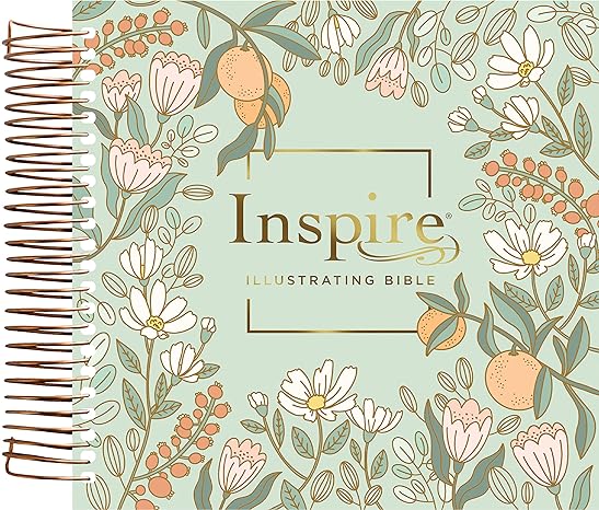 NLT DaySpring Inspire Illustrating Bible, Filament Mint Floral