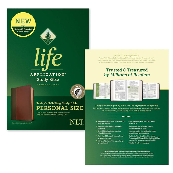 NLT Life Application Study Bible Pers Size Brown/Tan IDX 3rd Ed