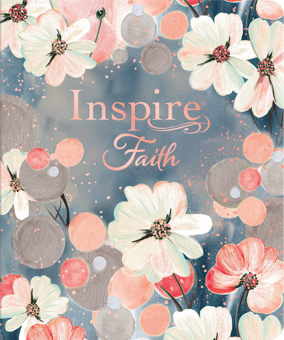 NLT Inspire Filament FAITH Bible, Hardcover Leatherlike, Coral Blooms
