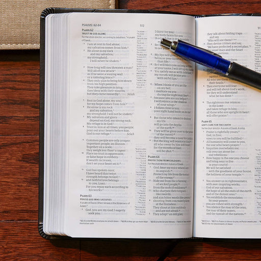 CSB ULTRATHIN REFERENCE BIBLE, CHARCOAL LEATHER TOUCH - Morning Star Christian Bookstores