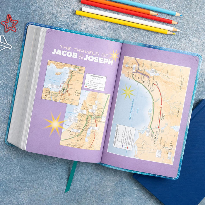 CSB Kids Bible, Northern Lights LeatherTouch, Large Print