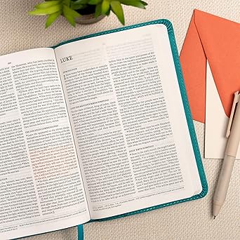 NASB Personal Size Bible, Teal LeatherTouch