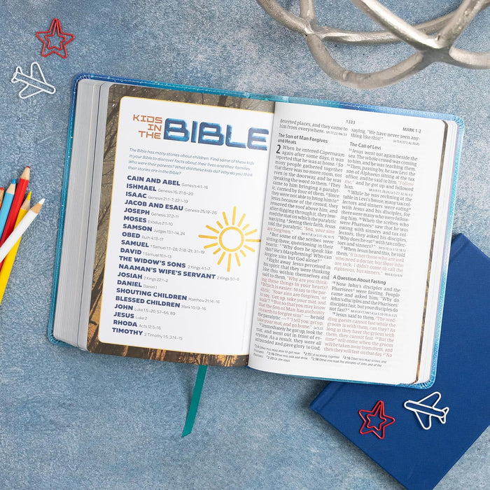 CSB Kids Bible, Northern Lights LeatherTouch, Large Print