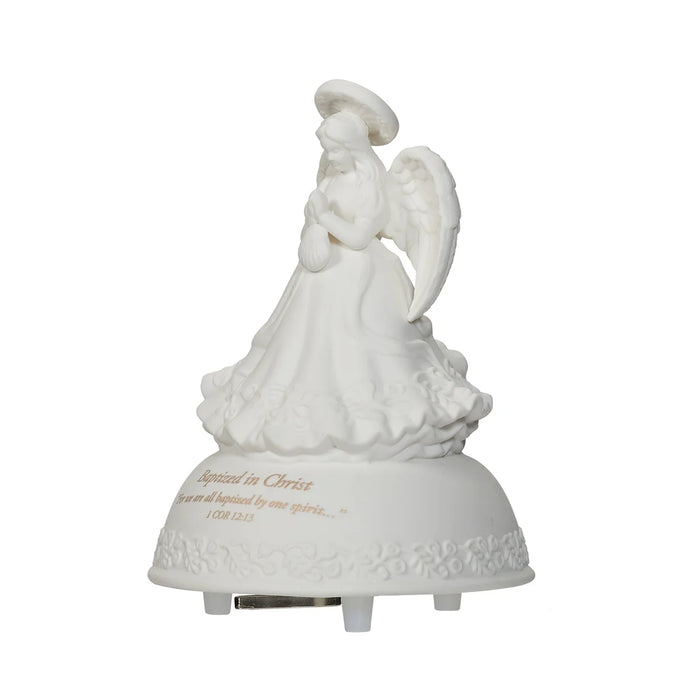 Baptized in Christ Porcelain Musical Angel - "Children's Prayer" Tune