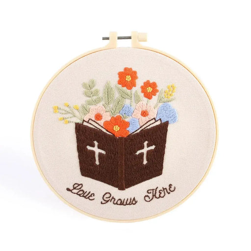Embroidery Kit - Love Grows Here - Morning Star Christian Bookstores