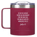 11oz Mug StnSteel Camp Magenta Be Strong & Courageous - Jos 1:9 - Morning Star Christian Bookstores
