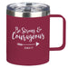 11oz Mug StnSteel Camp Magenta Be Strong & Courageous - Jos 1:9 - Morning Star Christian Bookstores