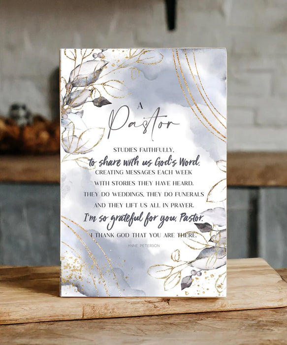 A Pastor 6x9 Plaque