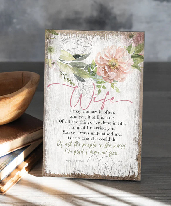 Wife 6x9 MDF Plaque