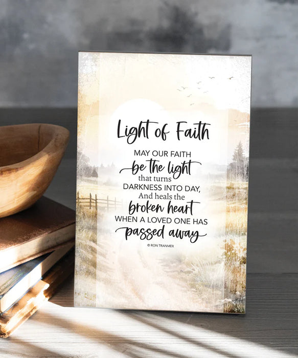 Light of Faith 6x9 Plaque