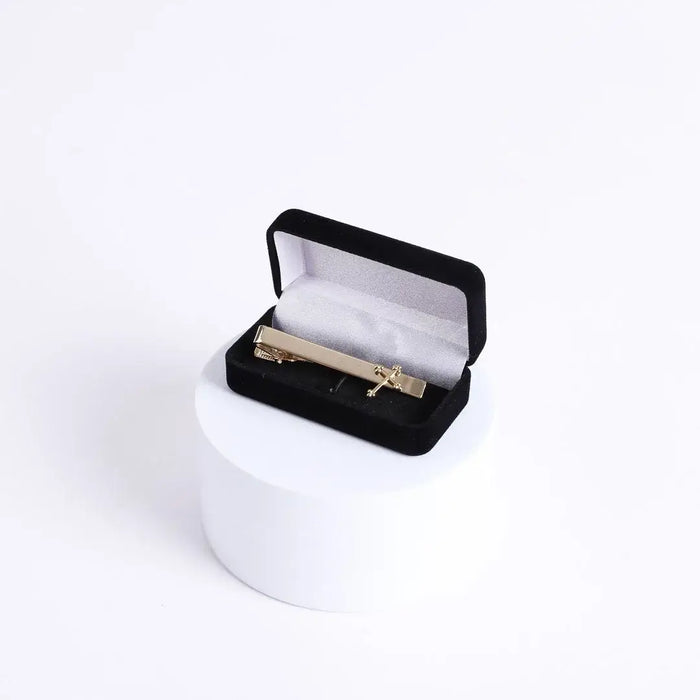Tie Bar Cross Gold