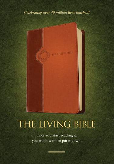 The Living Bible LeatherLike Brown/Tan
