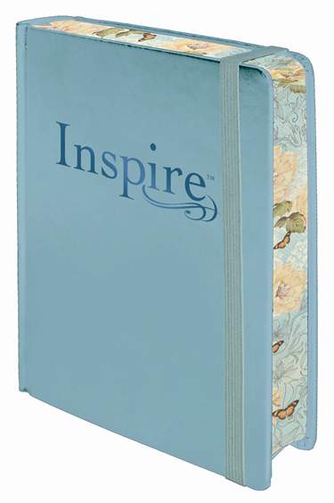 Inspire Bible Large Print NLT, LeatherLike Hardcover, Tranquil Blue