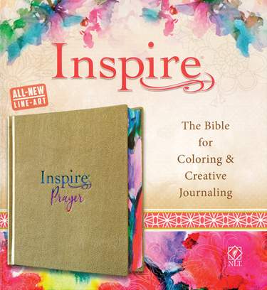 NLT Inspire PRAYER Bible Leatherlike Metallic Champagne
